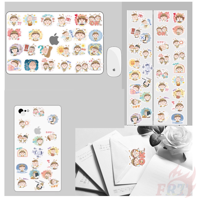 ❉ Chibi Maruko-chan Bee Style A - Anime Tarako Stickers ❉ 40Pcs/Set DIY Decals Stickers for Diary Laptop Scrapbooks Skateboard