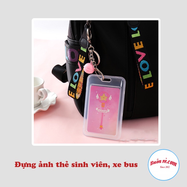 Khung đựng thẻ sinh viên in hình dễ thương -  Túi đựng thẻ bằng nhựa cứng đựng thẻ ngân hàng, vé xe tiện lợi Br 01595