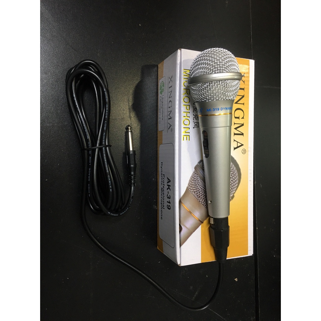 Mic Hát Karaoke XINGMA AK-319 dòng mic có dây giá rẻ, chất lượng cao,tương thích với mọi loại dàn karaoke
