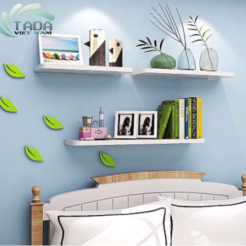 Thanh ngang treo tường bo viền đa năng để đồ trang trí phòng khách, phòng ngủ chất liệu gỗ MDF cao cấp mã TADA-KG2