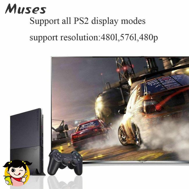 Muse07 Cáp chuyển đổi PS2 thành HDMI chất lượng HD dành cho máy chơi game Sony Playstation 2