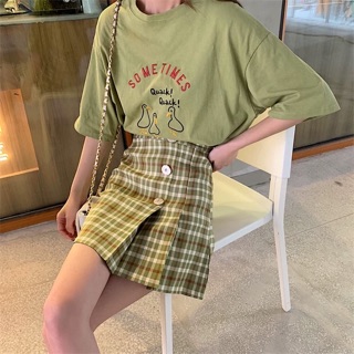 Chân váy caro ulzzang