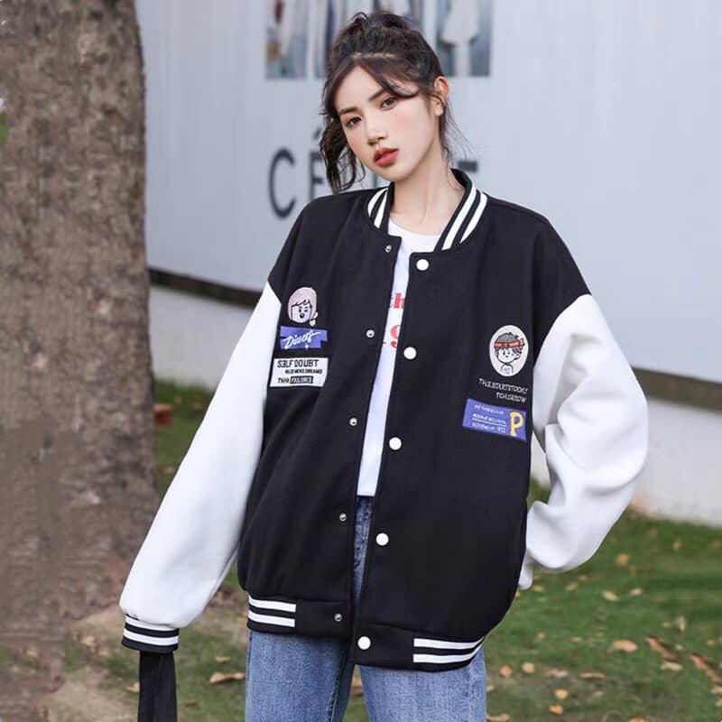 Áo Khoác Bomber Nam Nữ Form Rộng Chất Nỉ Bông Dày Dặn Unisex | BigBuy360 - bigbuy360.vn