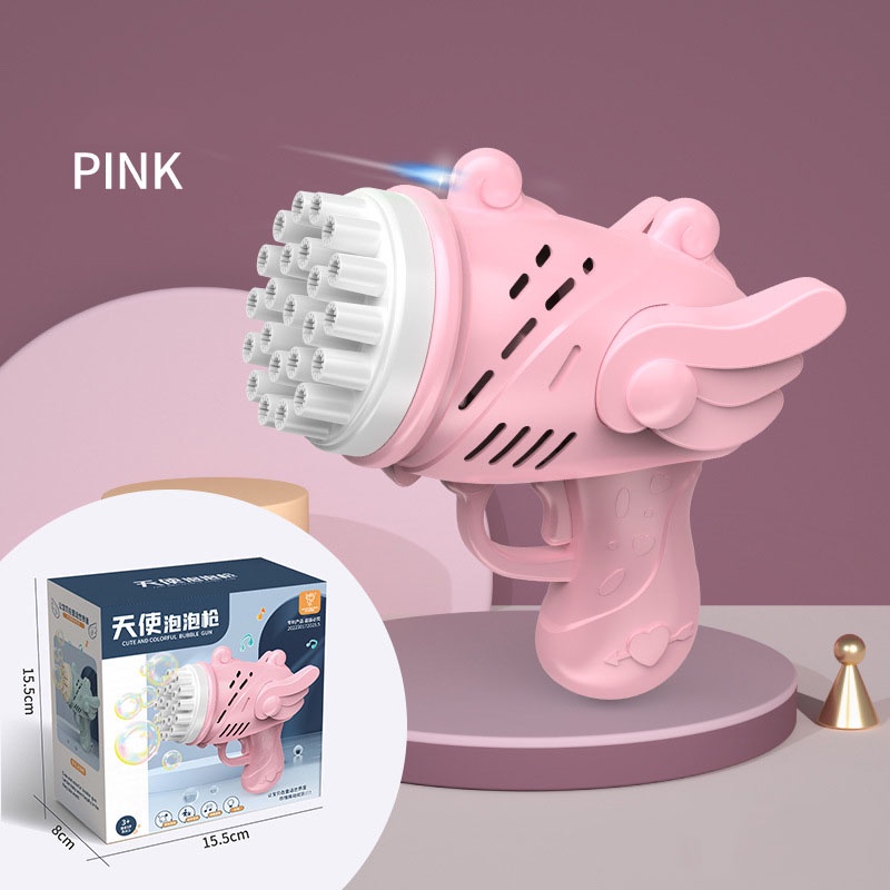 Súng Bắn Bong Bóng Cute Thiên Thần Tự Động Thổi Bong Bóng Xà Phòng