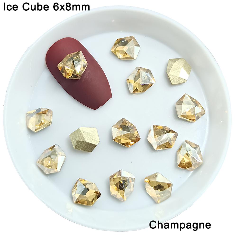 Miếng Dán Trang Trí Móng Tay Nghệ Thuật|Phụ Kiện Đáy Nhọn 6x8mm Chuyên Dụng Cho Làm Móng