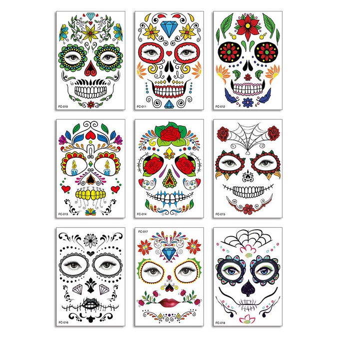 Hình dán săm kinh dị halloween hóa trang mặt nạ