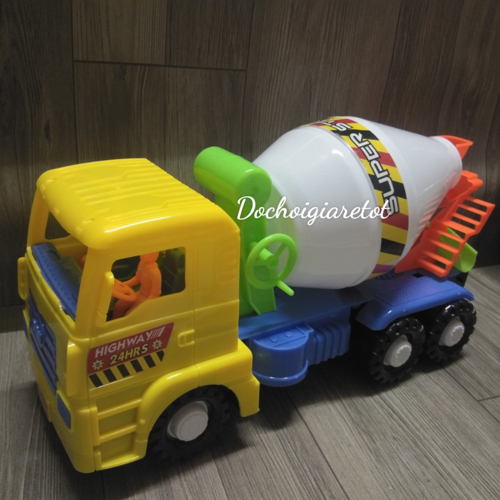 Xe Trộn Bê Tông Bánh Đà Đồ Chơi Cho Bé  Ảnh Thật