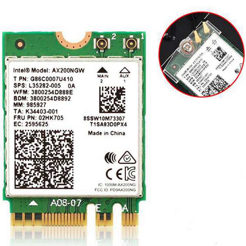 MIMO Usb Wifi 2.4gbps Intel Wi-Fi 6 Ax200Ngw 802.11ax / Ac Mu-Mi 2x2 Wifi Ax200 Ngff M.2 Bluetooth 5.0 | BigBuy360 - bigbuy360.vn