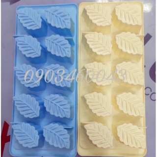 Sỉ 20 khuôn rau câu chiếc lá nhựa dẻo Châu Hưng