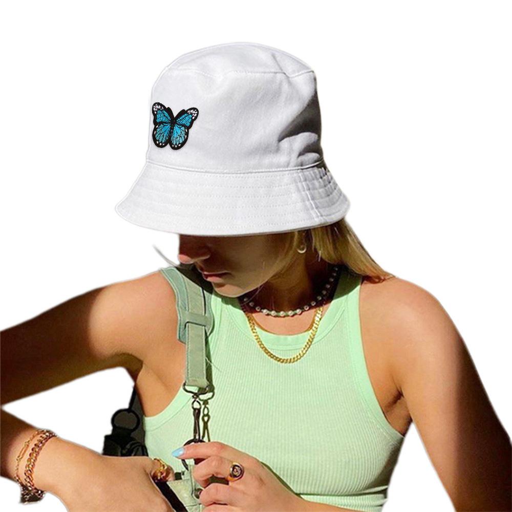ROWANS Mũ Bucket Chất Cotton Hoạ Tiết Bướm Đáng Yêu
