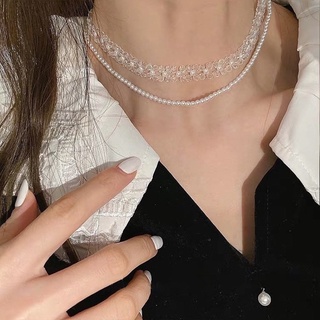 Vòng cổ kết cườm 2 tầng