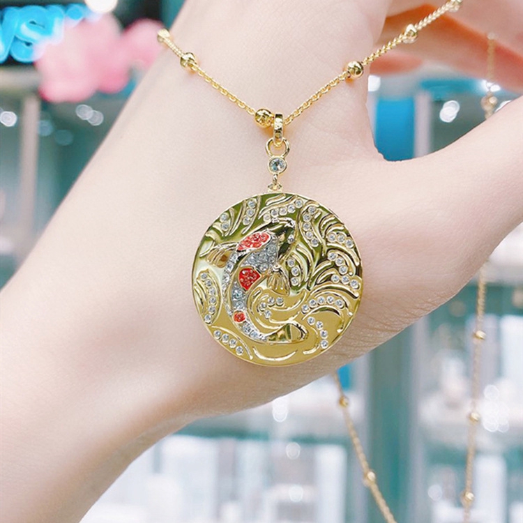 Dây Chuyền Mặt Hình Cá Koi May Mắn Màu Vàng Sang Trọng | BigBuy360 - bigbuy360.vn