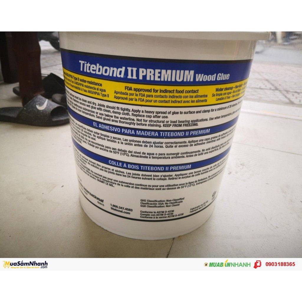 Keo Dán Gỗ Nội Thất, Ngoại Thất Titebond II Premium 20KG