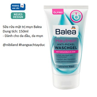 Sữa rửa mặt Balea cho các loại da (mẫu mới)