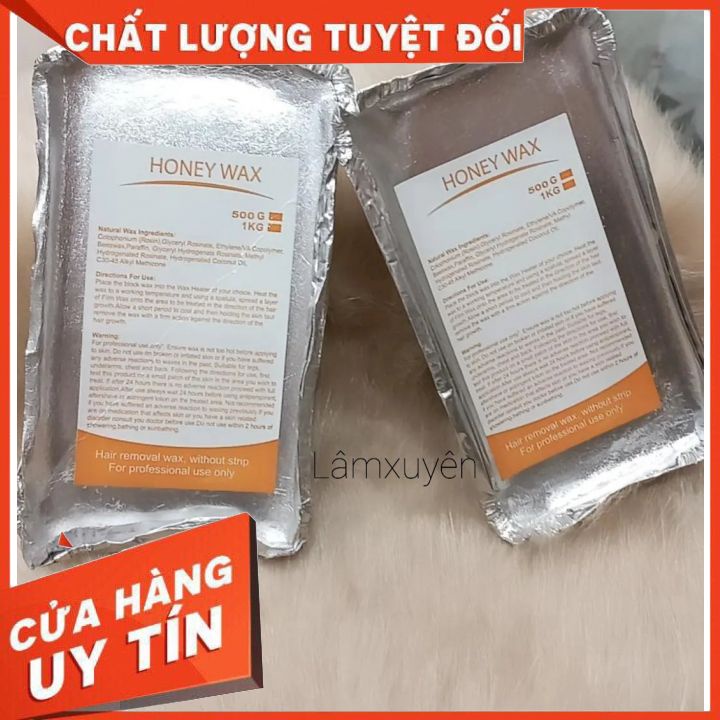 Sáp Wax nóng dạng khối 500 Gram FREESHIPđược làm từ nhựa và dầu thực vật, độ dính cao và tính linh hoạt an toàn cho da