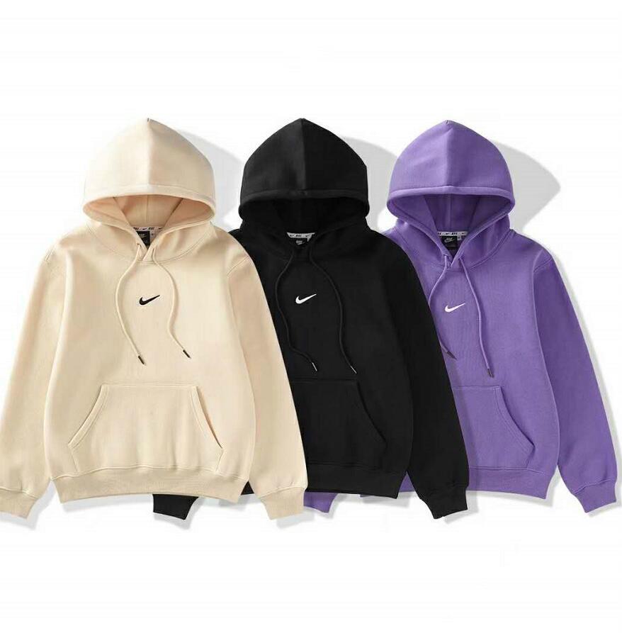 Áo Hoodie Nhung Thêu Họa Tiết Chữ Thời Trang Trẻ Trung Cho Nam Và Nữ