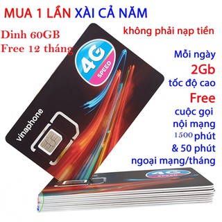 Sim Vinaphone D60g 12 Tháng ( đủ chu kì )