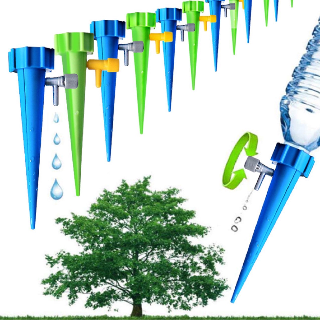 Nắp tưới cây tự động hình nón lắp vào miệng chai nước