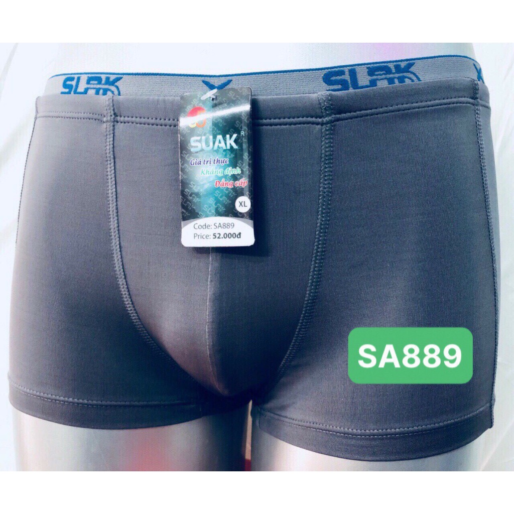 Combo 2 quần boxer SUAK889 thun lạnh, quần sịp đùi thun lạnh hai cạp bền đẹp co giãn 4 chiều