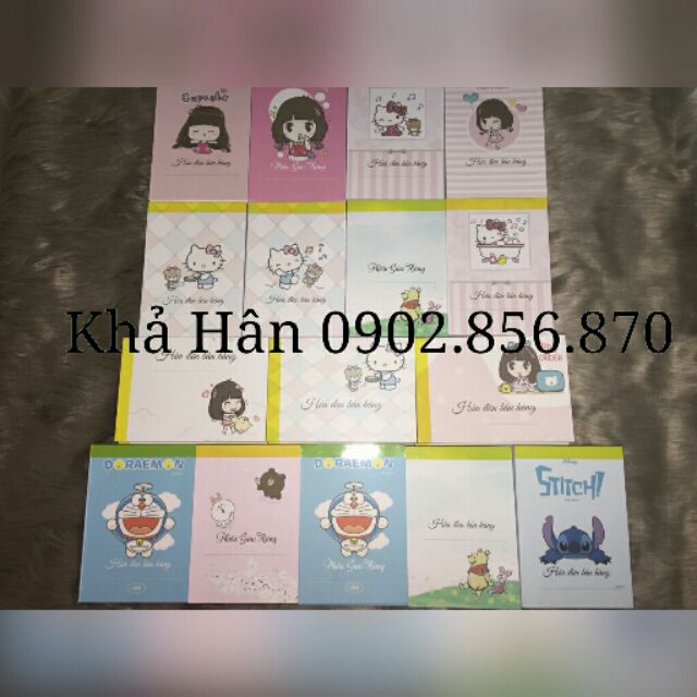 Hóa đơn bán hàng + phiếu giao hàng + giấy note xinh xắnnn