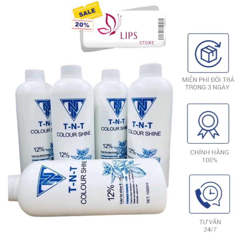 Oxy trợ nhuộm TNT hương bạc hà chống xót da đầu chai 1000ml