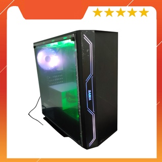 Vỏ Case máy tính SAMA Baroco Black ( Combo Fan Led hoặc Fan Coolmon thủy tinh + bàn di chuột )