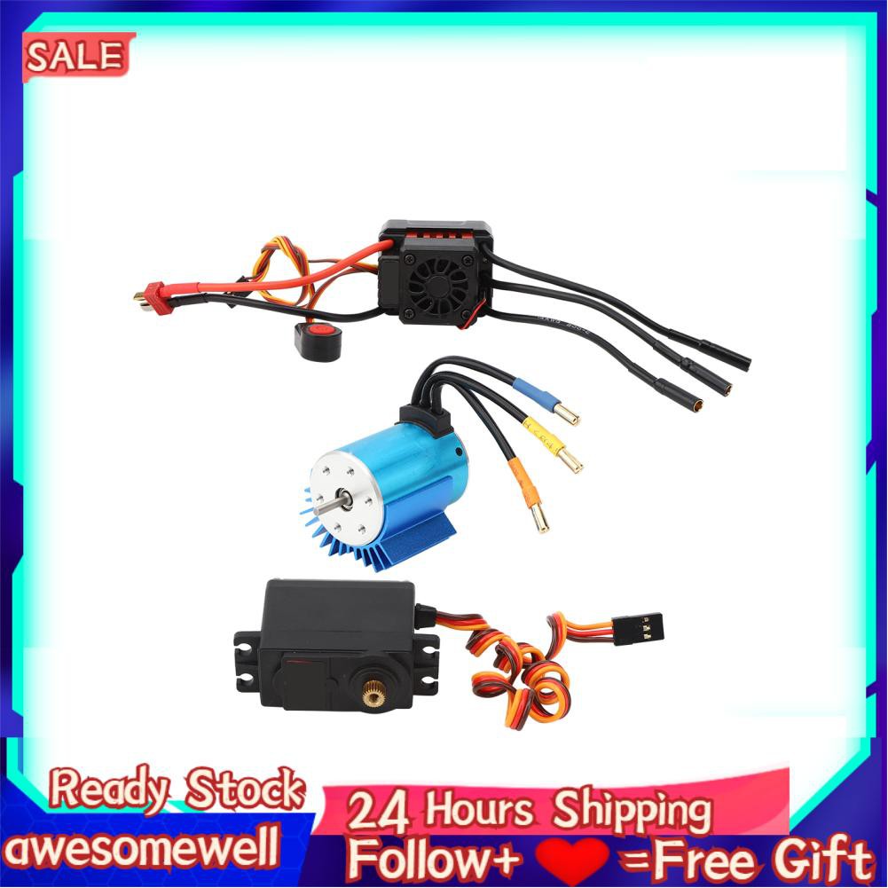 RC Động Cơ Không Chổi Than Awewell 60a Esc + 3650 Motor M0900 9kg