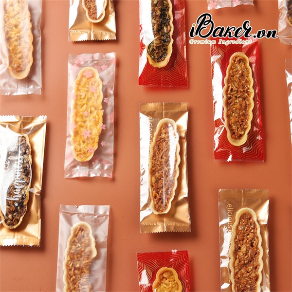 100 Túi Bánh Thuyền/ Bánh quy dài Đỏ Happy Everyday (5.5x14.5cm)