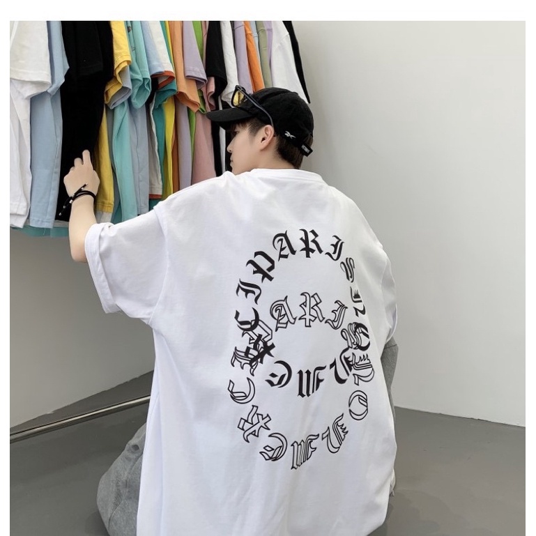 Áo thun tay lỡ nam nữ, áo phông unisex form rộng chất cotton mát mịn thấm hút mồ hôi in hình TOMO