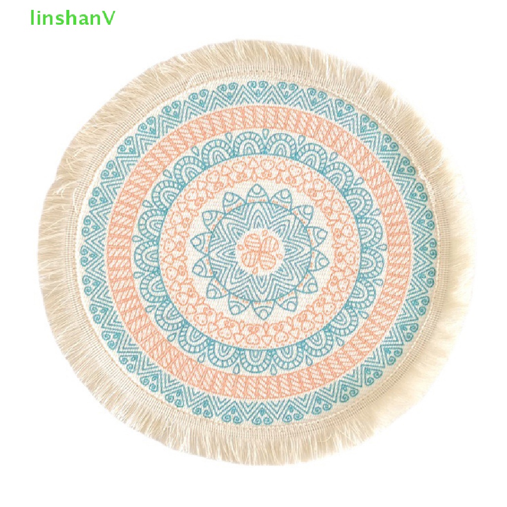 1 Tấm Lót Ly Bằng Sợi Đay Cotton Lanh Phong Cách Ins Đơn Giản Retro Trang Trí Nhà Bếp