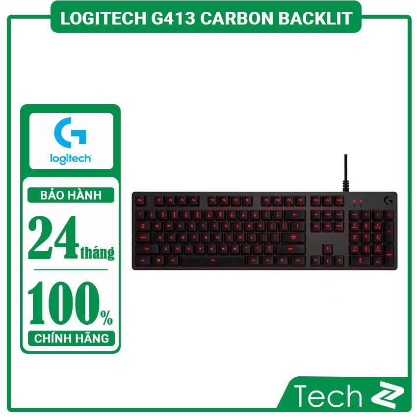 Bàn phím cơ Logitech G413 Carbon Mechanical Backlit Gaming