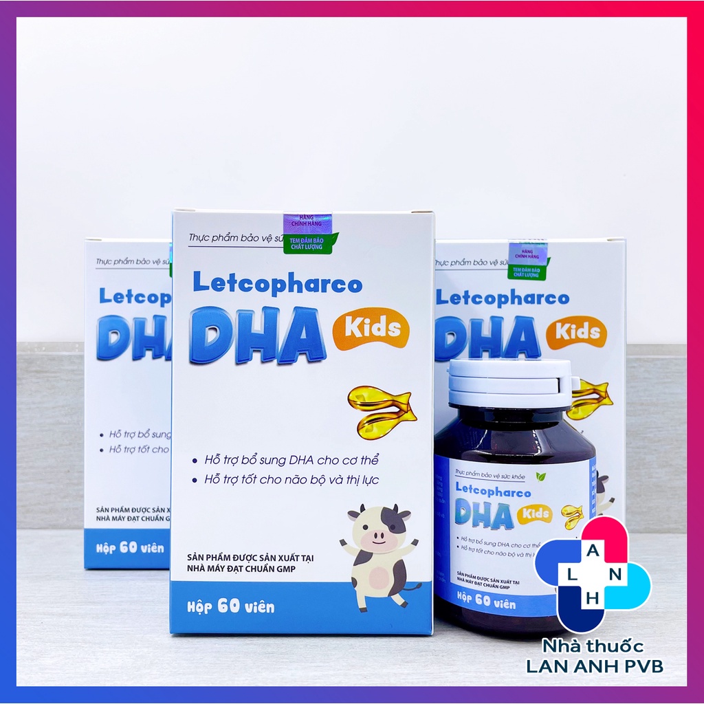 Letcopharco DHA KIDS - Bổ sung cho bé DHA tốt cho não bộ và thị lực.