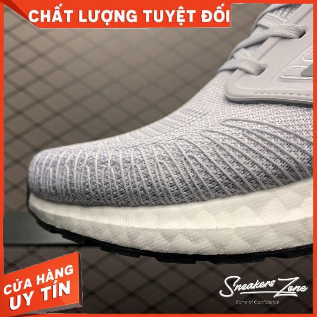 (FREE SHIP + HỘP + QUÀ) Giày thể thao ULTRA BOOST 2020 grey red Xám gót đỏ đế trắng Ultra boost 6.0