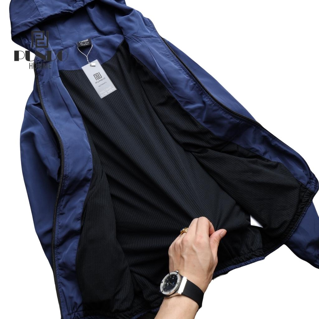 Áo khoác dù nam 2 lớp chống nắng nước PUNDOHOMME màu basic thời trang dễ phối AKPD16