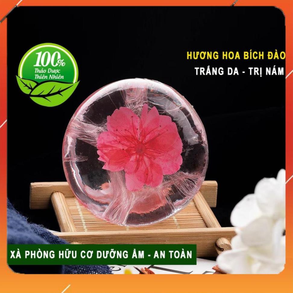 Xà Phòng Handmade Hữu Cơ Tinh Chất Hoa Anh Đào Cho Da Nám, Hương Thơm Tự Nhiên Quyến Rũ