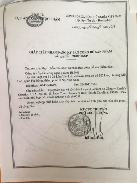 BỔ SUNG LIQUID CALCIUM 1200 WITH VITAMIN D3 Cho Người lớn và trẻ em