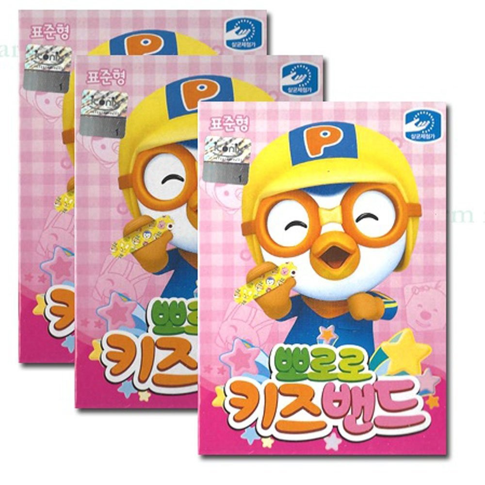 Băng Keo Cá Nhân in hình KIDS BAND Pororo 4 Size Young Chemical hộp 20 Miếng