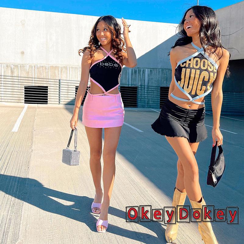 Áo Croptop Hai Dây Sát Nách Hở Lưng Ôm Dáng Thời Trang Mùa Hè Y2K Cho Nữ