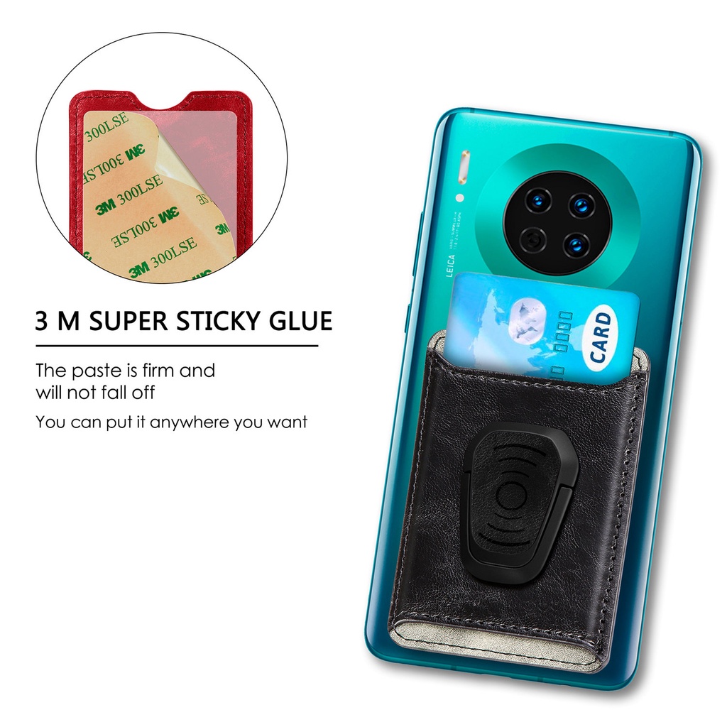 Multi-angle Finger Ring Phone Holder Wallet Case Magnetic Smartphone Card Holder For Mobile Phone