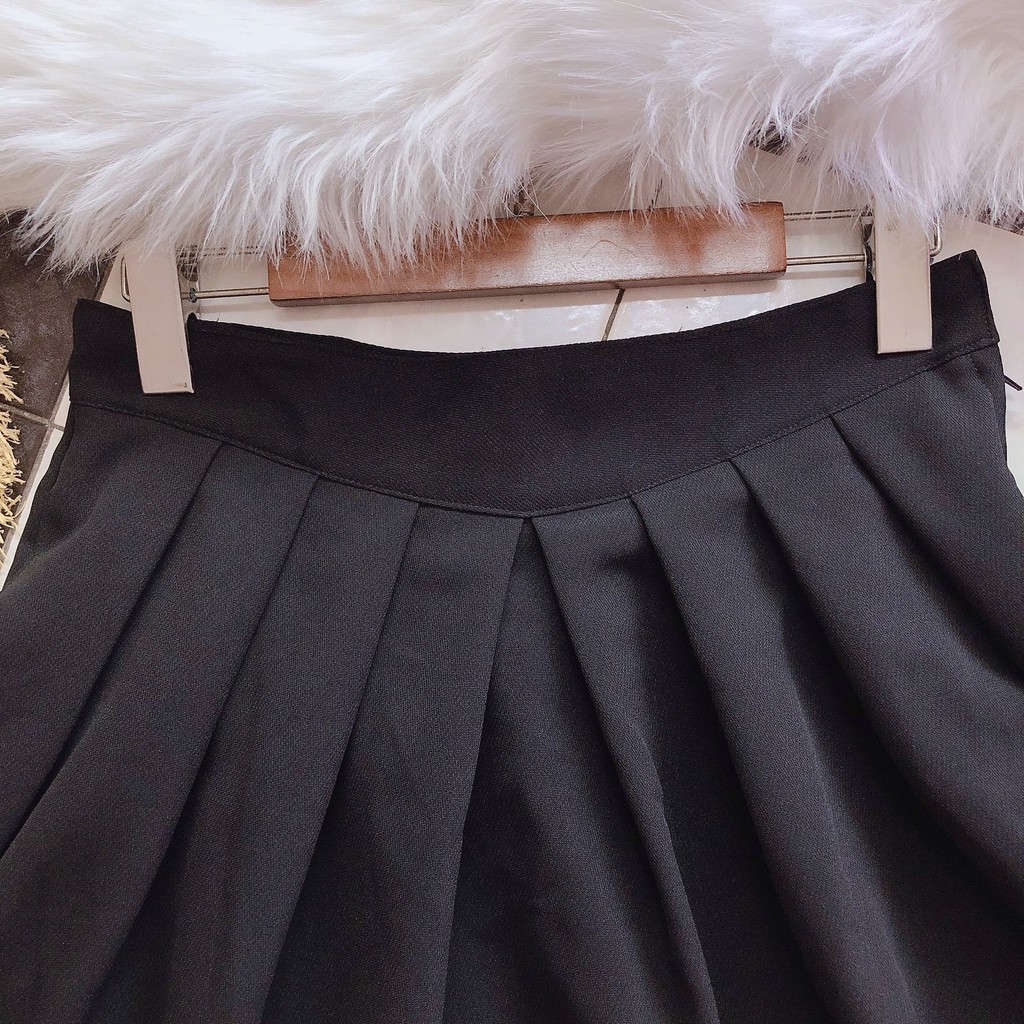 Chân váy xoè dài xếp ly màu đen CRXDV27 | BigBuy360 - bigbuy360.vn