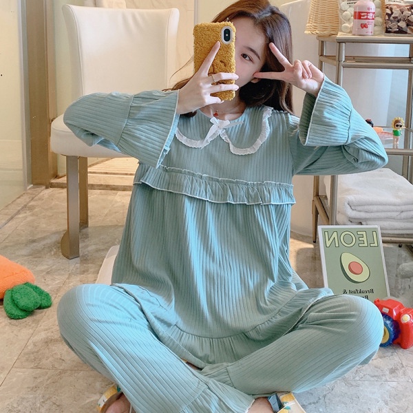 Bộ Bầu Dài Tay Sau Sinh Ở Cữ-SAQ289 Chất Dày Dặn Mặc Thu Đông cho bé bú ti