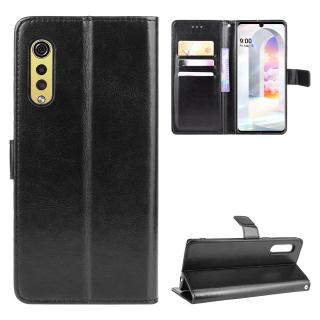 Bao da điện thoại dạng ví nắp gập có dây đeo bảo vệ cho LG Velvet 5G / 4G Flip Cover LG LM-G900N