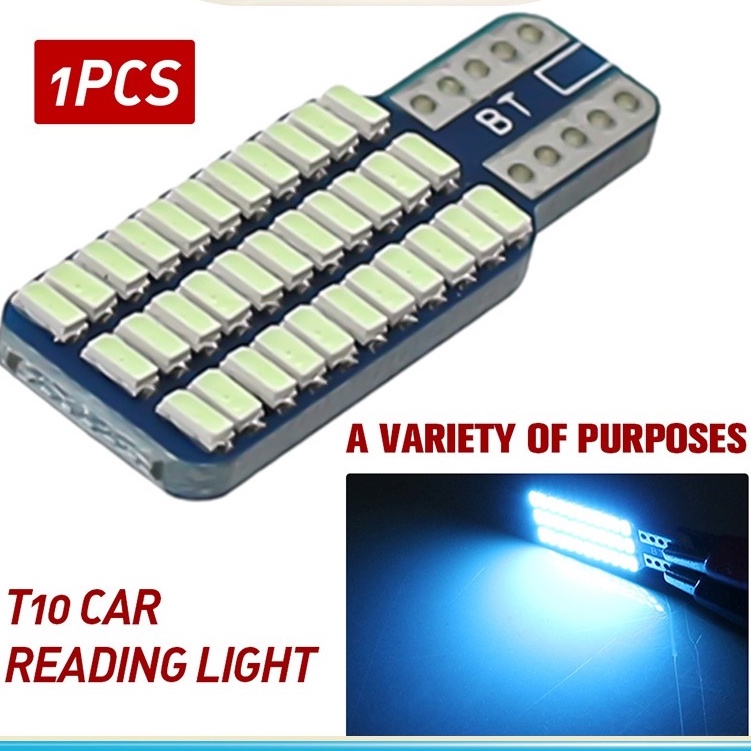 1 Bóng Đèn Led T10 168 194 2825 T10 3014 33SMD DC 12V Ánh Sáng Trắng / Xanh Dương Cho Xe Hơi