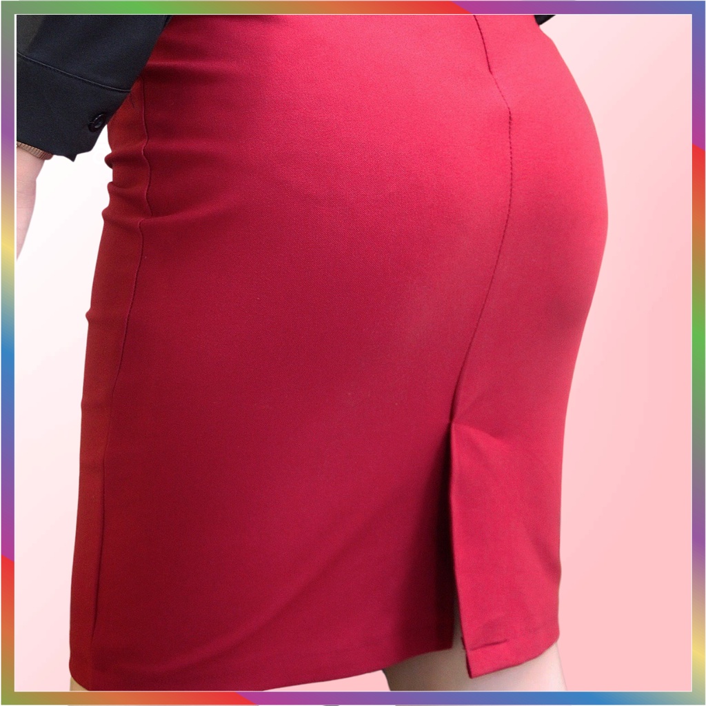 Chân Váy Công Sở Xẻ Đùi Ngắn Và Chân Váy Xẻ Đùi Dài KATIE Váy Xẻ Trước Có Đến Bigsize 80kg