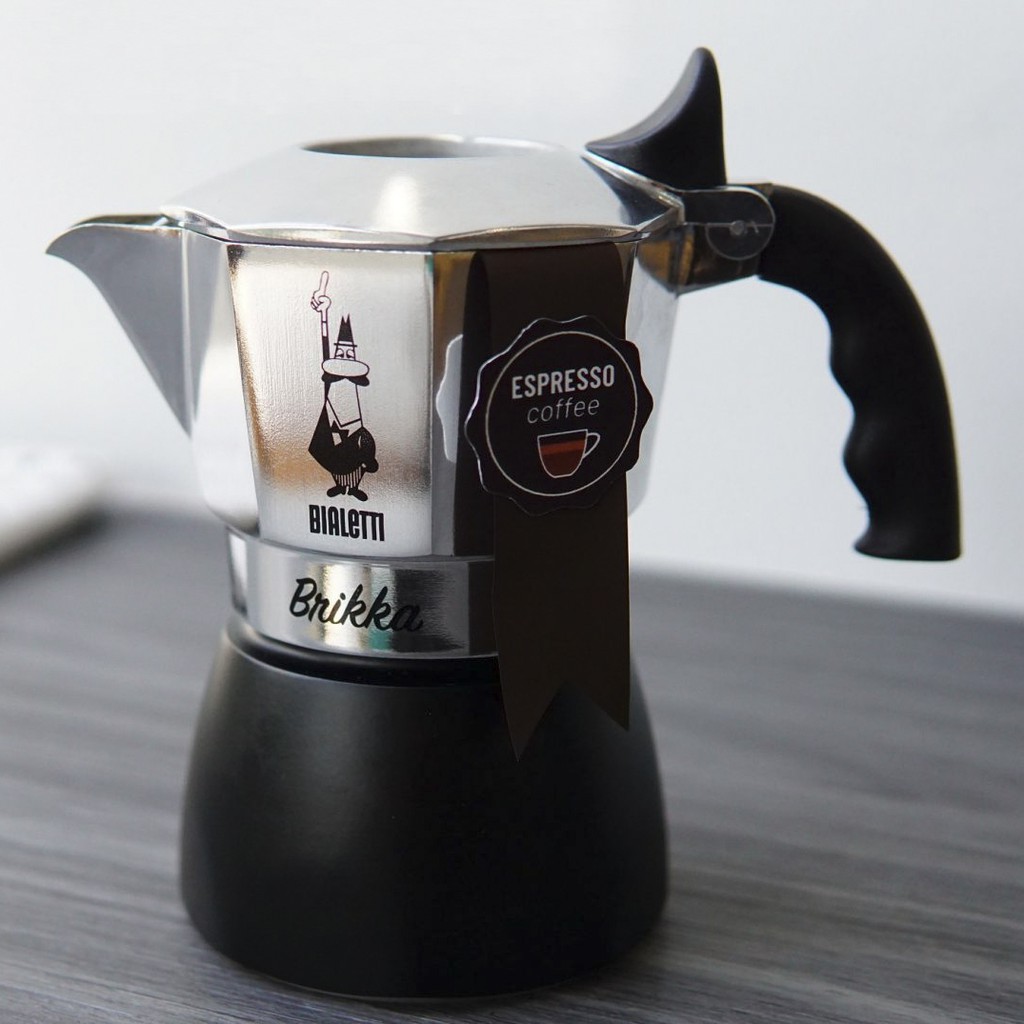 [Chính hãng] Ấm pha cà phê kiểu ý Bialetti Brikka cao cấp - có van áp suất