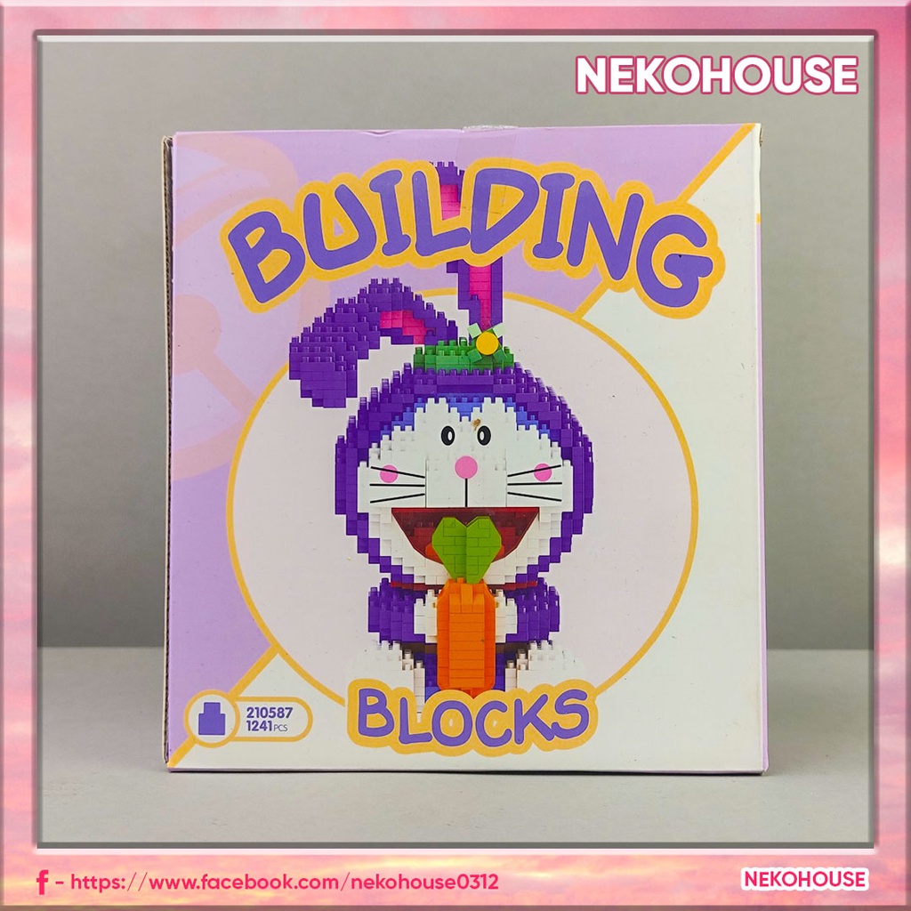 Đồ chơi lắp ráp Lego mô hình Doraemon Thỏ Tím