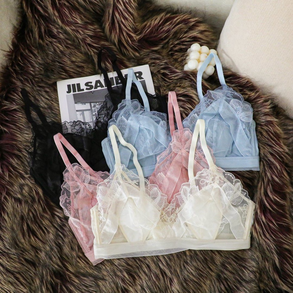 Bộ Đồ Lót Tam Giác Phối Ren Quyến Rũ Thời Trang Phong Cách Hàn Quốc Cho Nữ