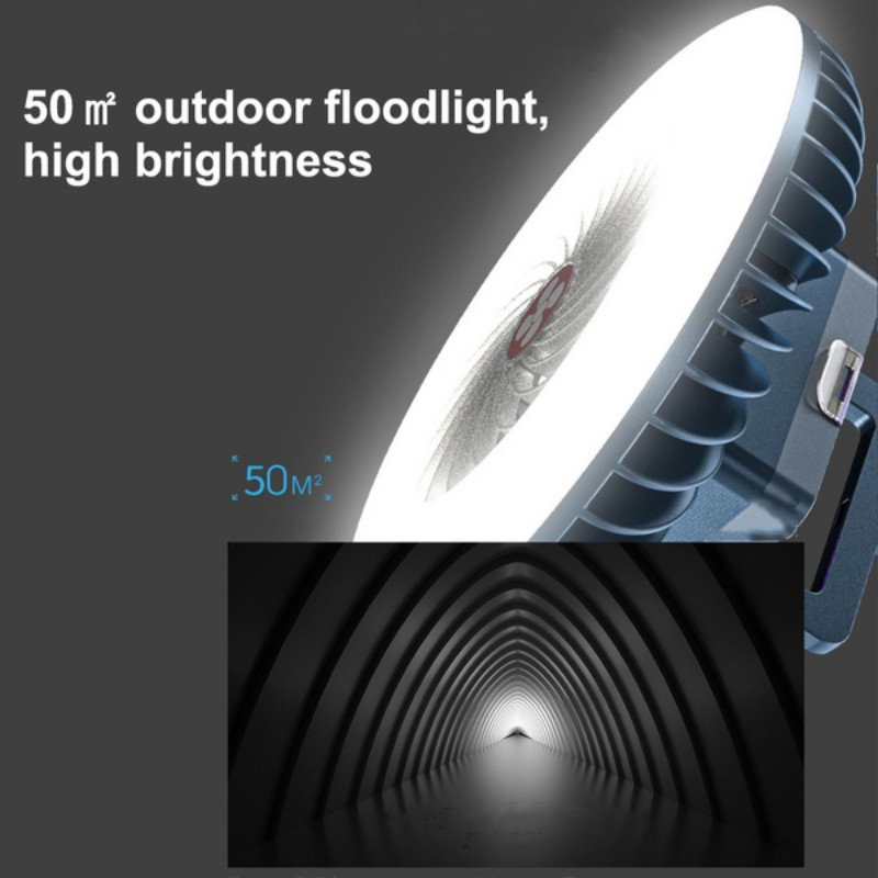 Quạt Treo Lều Cắm Trại Đa Năng 54 Bóng Led 3 Trong 1