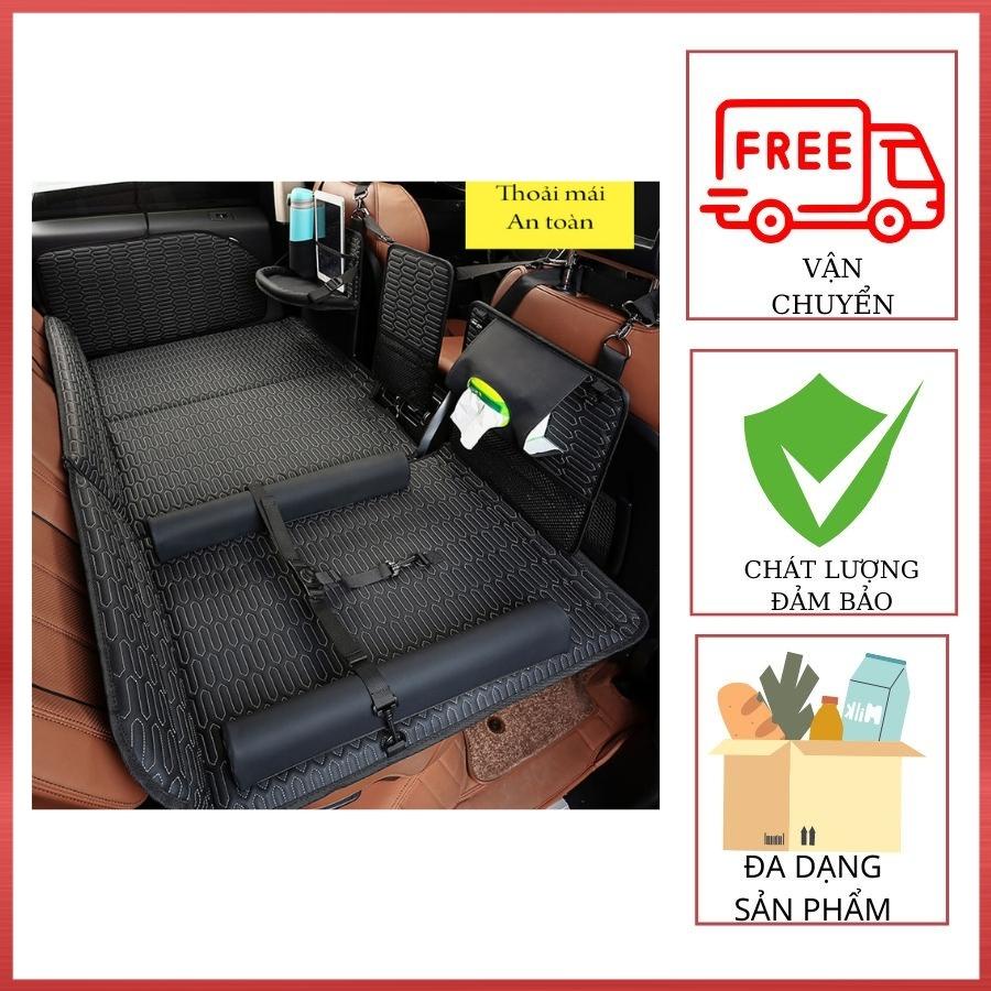 Đệm hơi xe ô tô chịu tải lên tới 500kg,nệm xe hơi da siêu êm cho ghế sau không cần bơm có thể gấp gọn