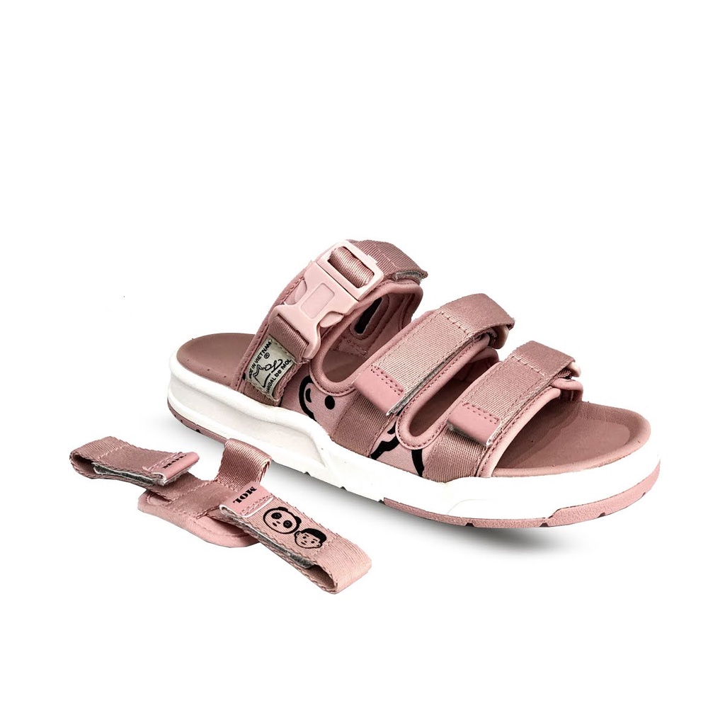 Sandal Nữ Đế Cao 3 Quai Ngang, Quai Sau Có Thể Tháo Rời MS1801